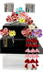 【 髪飾り 3点セット】つまみ細工 753 パッチンどめ ちりめん 東京都伝統工芸マーク【成人式 歷史價格詳細信息