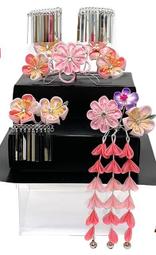 【 髪飾り 3点セット】つまみ細工 753 パッチンどめ ちりめん 東京都伝統工芸マーク【成人式 歷史價格詳細信息