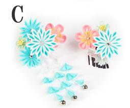 髪飾り 2點 花 振袖 袴 成人式  細工着物、簪、 鈴付 髪飾り2點 歷史價格詳細信息