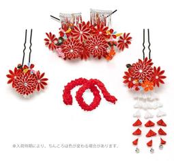 髪飾り 七五三髪飾り 　豪華勝山セット 日本髪 赤 白 歷史價格詳細信息