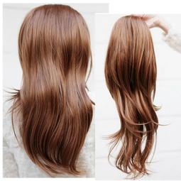 JB2090-3假髮_黑色棒球帽長捲髮帽子帶假髮一體女時尚長捲髮大波浪自然帶帽子長髮/深棕色+附送髮網 歷史價格詳細信息