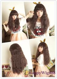 *限時優惠*頂級高溫絲可燙!麻豆平劉海長卷假髮/韓國玉米鬚大波浪酒紅示範圖~玉米燙長捲髮~ 全頂假髮 送髮網 8833 歷史價格詳細信息