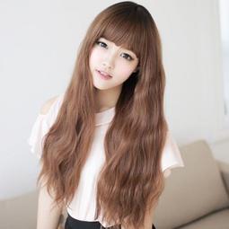 JC9041-1假髮_甜美時尚斜劉海修臉蓬鬆長直髮/淺粽色+附送髮網 歷史價格詳細信息