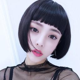 這個殺手不太冷假髮女空氣瀏海短髮修臉齊瀏海短直髮假髮套 歷史價格詳細信息