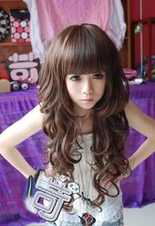 **特價優惠** 頂級高溫絲~可燙!! 卡哇依漫畫日系超萌長捲髮 平劉海 非主流假髮 長直髮 可愛齊劉海 修臉8804 歷史價格詳細信息