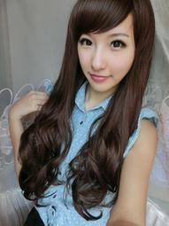 JC9041-1假髮_甜美時尚斜劉海修臉蓬鬆長直髮/淺粽色+附送髮網 歷史價格詳細信息