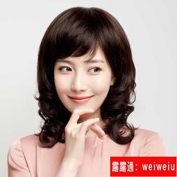 假髮女短髮捲髮真人髮絲送中老年媽媽髮型女士全真自然發套全頭套 歷史價格詳細信息