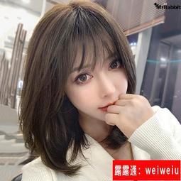 假髮女短髮自然少女中長發網紅時尚波波頭真人髮絲全頭套式假髮套 歷史價格詳細信息