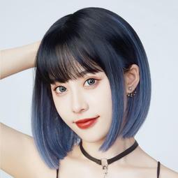 假髮女短髮自然少女中長發網紅時尚波波頭真人髮絲全頭套式假髮套 歷史價格詳細信息