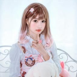 cosplay假髮 原宿軟妹LOLITA假發『小兔邦尼』糖果色洛麗塔長卷發 歷史價格詳細信息