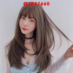 空氣劉海瀏海漸層挑染長捲大波浪女生短假髮黑色自然羅馬假期 女短髮梨花頭齊肩整頂發套自然蓬鬆鎖骨髮捲發內扣 歷史價格詳細信息