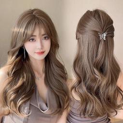 假發女全頭taoLolita自然長卷發長直發八字中分劉海網紅氣質透氣 歷史價格詳細信息