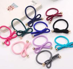 高彈力蝴蝶結髮圈 韓風ins打結髮繩 細版蝴蝶結彈力髮圈 時尚 日常百搭 小清新時尚髮飾馬卡龍純色打結髮圈【有一間.小舖 歷史價格詳細信息