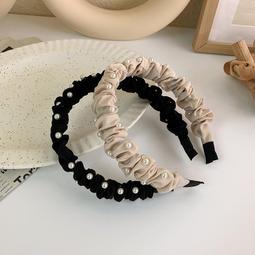正韓 珍珠 髮箍 金絲絨 髮帶 絨布 天鵝絨 名媛 貴婦 婚禮 小香風 明星 復古 韓國 歷史價格詳細信息