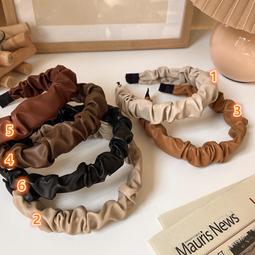 褶皺髮箍韓國緞面高級感布藝髮夾簡約氣質高顱頂髮箍減齡百搭髮箍 歷史價格詳細信息