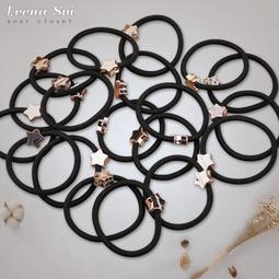 韓國耐用黑皮套簡約盤髮粗髮圈扎馬尾髮圈高彈力橡皮筋髮圈女髮飾 歷史價格詳細信息