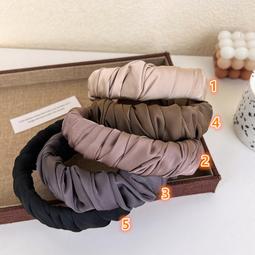 褶皺髮箍韓國緞面高級感布藝髮夾簡約氣質高顱頂髮箍減齡百搭髮箍 歷史價格詳細信息