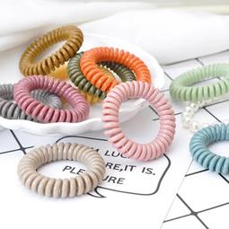 【馬卡龍色】電話線髮圈 韓系彈力無痕髮圈 不咬髮 素色人魚髮圈 包頭馬尾髮圈 韓系髮飾髮圈 電話線髮束 髮繩【鹿見小物】 歷史價格詳細信息