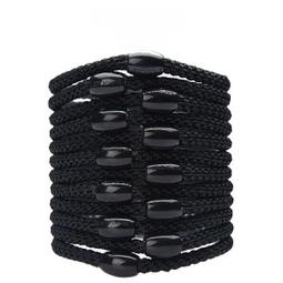 美國 L. Erickson 彈力髮圈-Black Metallic 粗款髮圈 分裝5入 不咬髮＊潔西小舖＊ 歷史價格詳細信息