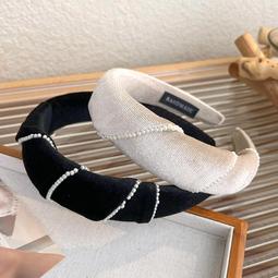 復古絲絨髮箍韓國進口簡約小金豆細款髮箍ins法式氣質舒適髮夾女 歷史價格詳細信息