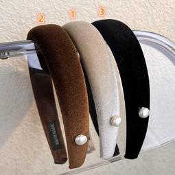 正韓 珍珠 髮箍 金絲絨 髮帶 絨布 天鵝絨 名媛 貴婦 婚禮 小香風 明星 復古 韓國 歷史價格詳細信息