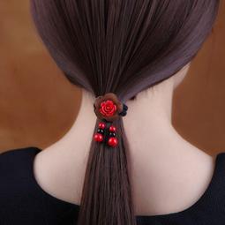 【免運】廠家直銷古風夏季圈繩森女系發圈女韓版簡約皮筋頭繩扎頭丸子頭發飾頭飾 歷史價格詳細信息