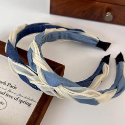 麻花辮法式髮箍女高級感鑲鑽韓國氣質歐根紗新款2023年髮箍女洗臉 歷史價格詳細信息