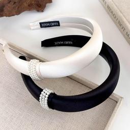 氣質緞面珍珠髮箍雙層珍珠髮箍高顱頂髮箍新娘髮箍寬邊髮箍頭箍 歷史價格詳細信息