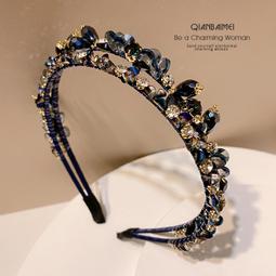 髮箍女雙層高級感輕奢髮箍髮飾外出寬邊壓發水鑽髮夾雙排開孔器箍 歷史價格詳細信息