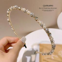 小眾髮箍黑色帶鑽頭箍細款日韓精緻髮夾高級感時尚洋派髮箍發捆女 歷史價格詳細信息