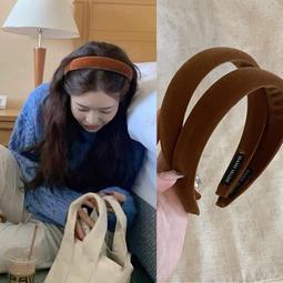 韓國高端絲絨高顱頂髮箍女2023年新款髮箍高級感水鑽氣質洗臉髮夾 歷史價格詳細信息