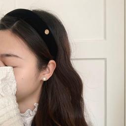 絲絨髮箍寬邊布藝黑色天鵝絨髮夾壓發頭飾洋派絨面髮箍髮飾外出帶 歷史價格詳細信息