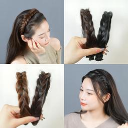 麻花辮假髮髮箍女夏天魚骨辮編髮一體髮箍髮夾2023年新款頭飾 歷史價格詳細信息