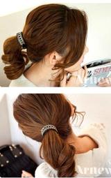 日韓氣質布藝頭飾髮圈扎頭髮皮筋韓國大腸圈髮繩頭花髮飾吊墜 歷史價格詳細信息