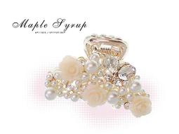 ☆歐式典雅風格 海竽珍珠水晶鑽胸針/別針(101-29-1)復古金*(現貨) 歷史價格詳細信息