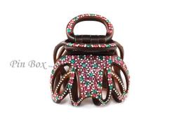 Pin Box 咖啡色霧面可愛風車造型 亮晶晶水鑽晶鑽抓夾 髮飾 髮夾 HF5426P法國設計 ※現貨※ 歷史價格詳細信息