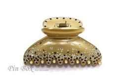 Pin Box 法式扇型抓夾髮飾 扇子放射造型/公主半髮很雅致 HF82824法國設計*霧底黑 ※現貨※ 歷史價格詳細信息