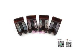 【NEW】Pin Box 法國特殊造型抓夾/唯美優雅/絕美配色 C859-1 法國製*霧面黑底 霧面咖底 ※現貨※ 歷史價格詳細信息