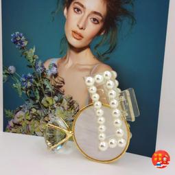 韓國時尚典雅珍珠花小抓夾鯊魚夾 （一支）韓國製 歷史價格詳細信息