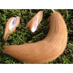 【西米格動漫】動漫Cos 百搭舞台 深棕白色拼接 狐狸 狼 狐狸叫 長毛絨耳朵尾巴 Cosplay道具 歷史價格詳細信息