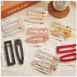 超夢幻璀璨錫箔髮夾 日本復古鏤空幾何壓克力瀏海夾髮卡邊夾髮飾 價格比較,價格查詢,歷史價格詳細信息