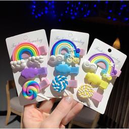 可愛彩虹糖髮夾女後腦勺氣質2023年新款抓夾大號鯊魚夾高級感 歷史價格詳細信息