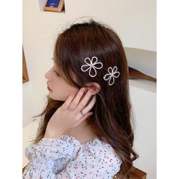 少女水鑽花朵樱桃抓夾鯊魚家女款後腦勺半扎髮夾子中號髮夾氣質百搭髮卡頭飾-滿599免運 歷史價格詳細信息