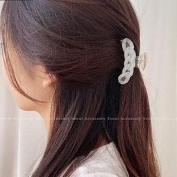 ☆正韓國製 官網款 圓形晶燦寶石透明感馬尾夾盤髮鯊魚夾大抓夾11909-017*(現貨) 歷史價格詳細信息