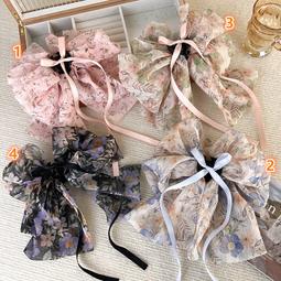 {朵朵韓飾} C1632 韓國直送(正韓)-氣質甜美碎花大蝴蝶結飄帶抓夾(四色) 價格比較,價格查詢,歷史價格詳細信息