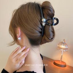 高級感 黑色發夾 女盤發 抓夾子 頭飾 發量多 后腦勺 鯊魚夾 大號發卡 發飾 歷史價格詳細信息