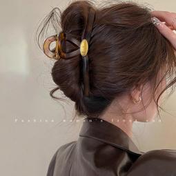 現貨  特價折扣頭發抓夾鯊魚夾夾子女高級感后腦勺大號盤發發夾2024新款發卡頭飾 歷史價格詳細信息