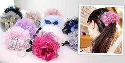 ☆韓國進口-魅力甜心 甜美水玉紗質緞帶蝴蝶結香蕉夾(700-27-1)*(現貨特價) 歷史價格詳細信息