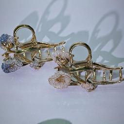 高檔合金髮飾韓國水鑽仿珍珠抓夾女後腦勺盤發鯊魚夾氣質簡約 歷史價格詳細信息