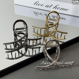 抓夾女後腦勺高級感金屬2023新款高端頭髮夾子網紅大號頭飾鯊魚夾 歷史價格詳細信息